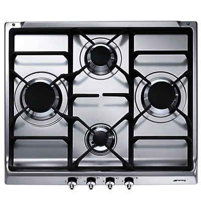 Smeg SE60SGH3 Gas Hob, Stainless Steel Smeg SE60SGH3 Gas Hob, Stainless Steel